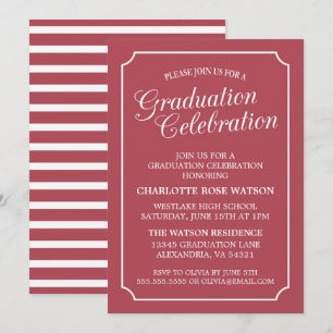 INVITACIÓN DEL PARTIDO DE GRADUACIÓN ELEGANTE DE M