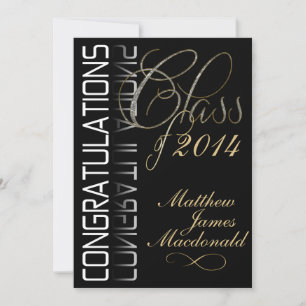 Invitación del partido de graduación formal Black
