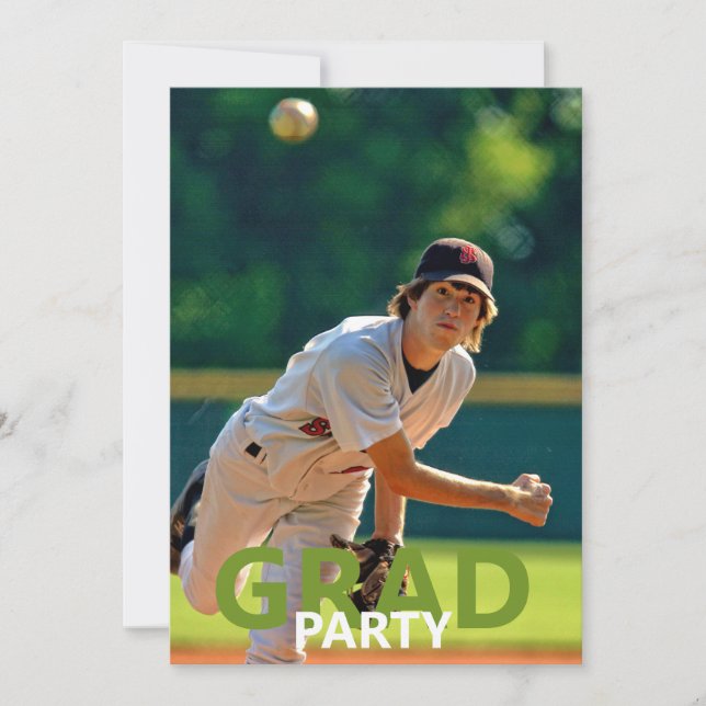 Invitación del partido de graduación fotográfica d (Anverso)