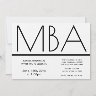 Invitación del partido de graduación MBA