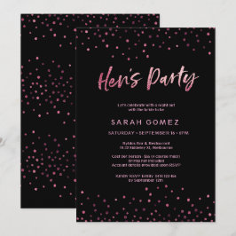 Invitación del partido de Hen | Relieve metalizado