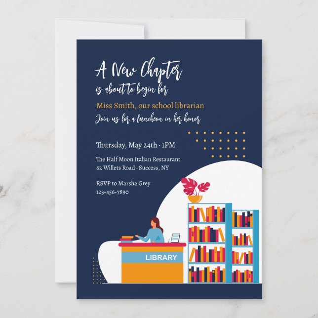 Invitación del partido de jubilación bibliotecaria (Anverso)