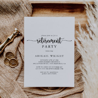 Invitación del Partido de Jubilación de Caligrafía