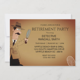 Invitación del Partido de Jubilación de Detective
