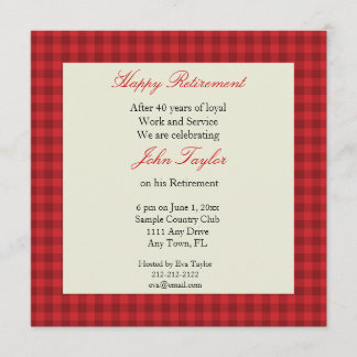 Invitación del Partido de Jubilación de la Placa R