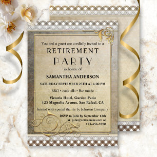 Invitación del Partido de Jubilación de moda Gatsb
