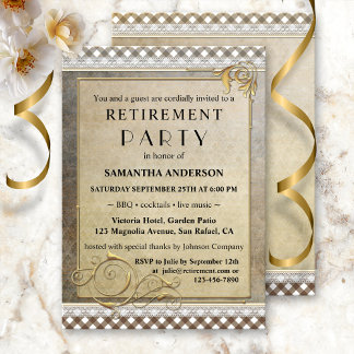 Invitación del Partido de Jubilación de moda Gatsb