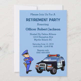 Invitación del Partido de Jubilación de Oficial de