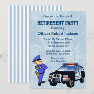 Invitación del Partido de Jubilación de Oficial de