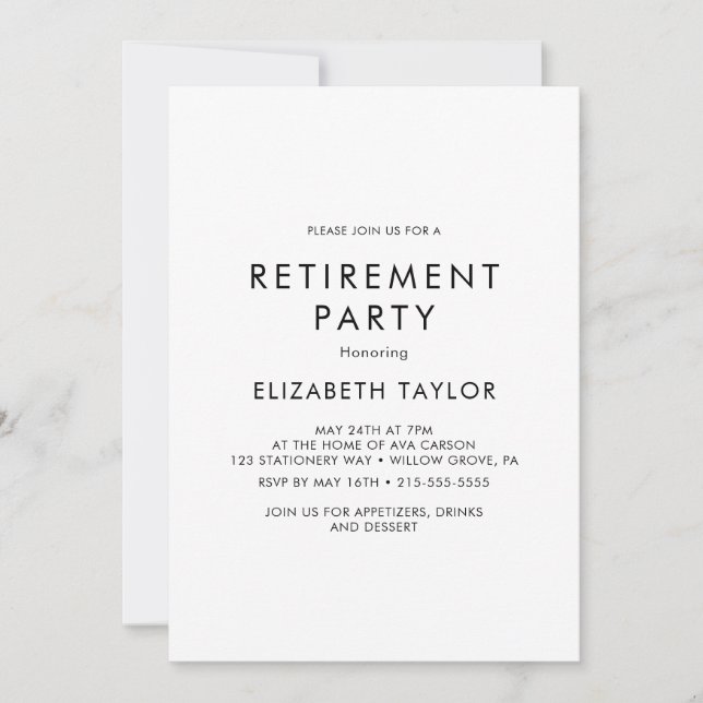 Invitación del Partido de Jubilación de Tipografía (Anverso)