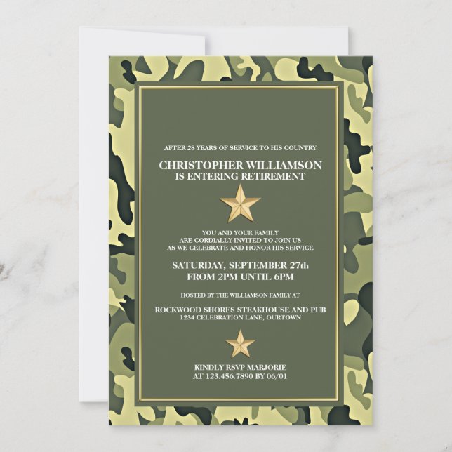 Invitación del Partido de Jubilación Militar (Anverso)