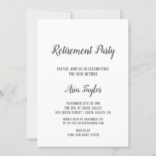 Invitación del Partido de Jubilación minimalista