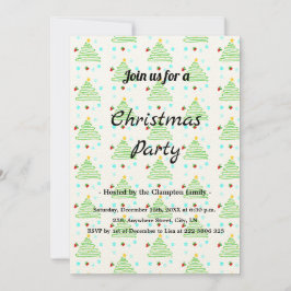 Invitación del partido de la tarjeta de navidades