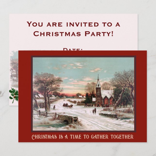 Invitación del Partido de los navidades (Anverso / Reverso)