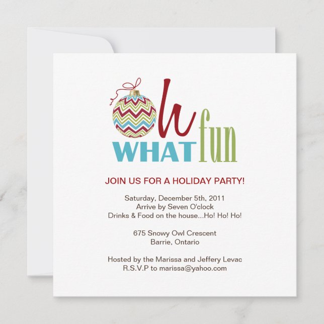Invitación del partido de los Navidades Chevron di (Anverso)