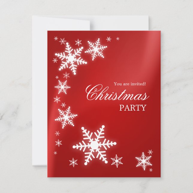 Invitación del Partido de los navidades Copos de N (Anverso)