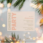 Invitación del partido de los Navidades de coral m<br><div class="desc">Envíe cálidos deseos esta temporada de vacaciones con esta invitación única y bonita, audaz y moderna del Partido de los Navidades de coral. Su diseño es sencillo y minimalista, con elementos inspirados en el boho, en tonos rosa claro, coral pastel, verde salado, rubor y melocotón. Celebrando el espíritu festivo de...</div>