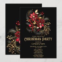 Invitación del partido de los Navidades de flores 