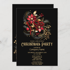 Invitación del partido de los Navidades de flores 