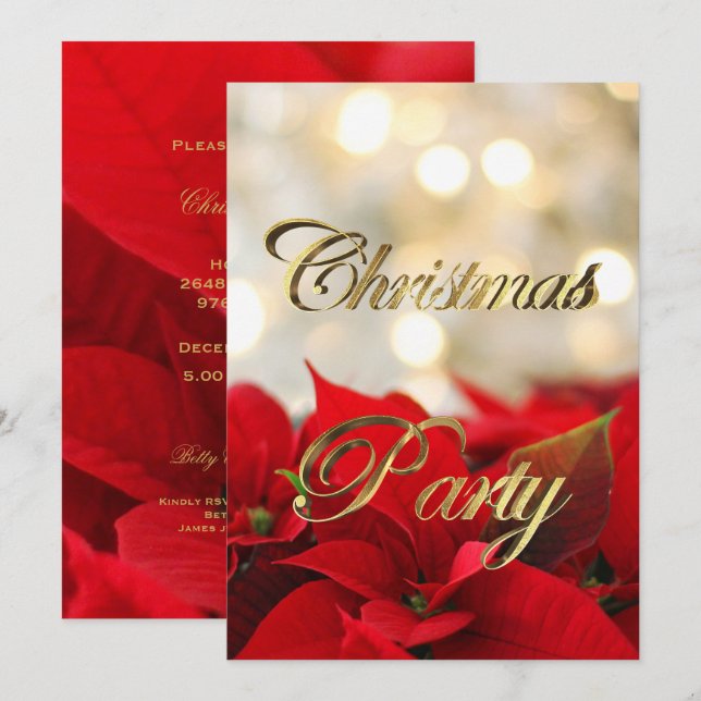 Invitación del Partido de los Navidades de la Poin (Anverso / Reverso)