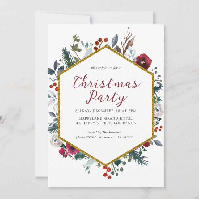 Invitación del Partido de los Navidades de los Ver (Anverso)