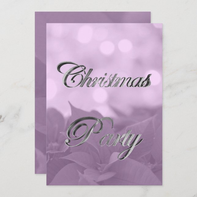 Invitación del partido de los Navidades de Poinset (Anverso / Reverso)