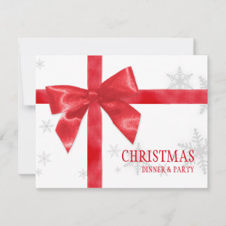 Invitación del Partido de los Navidades de Red Bow