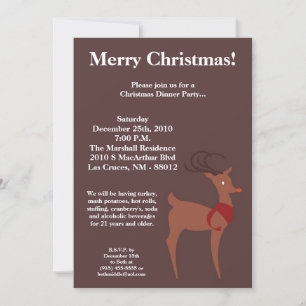 Invitación del partido de los Navidades de renos r