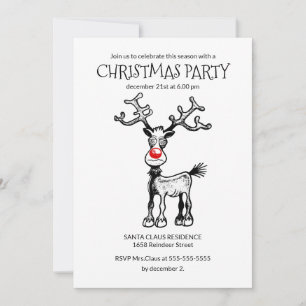 Invitación del partido de los Navidades de Rudolph