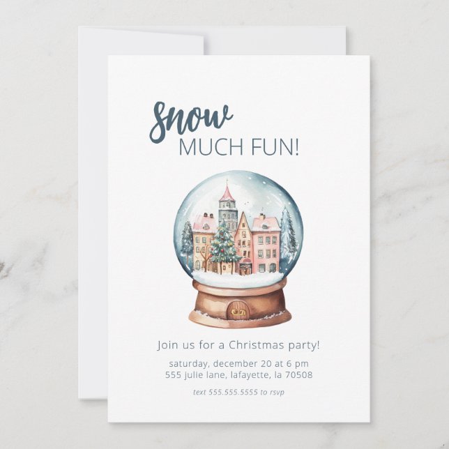 Invitación del partido de los Navidades de Snowglo (Anverso)