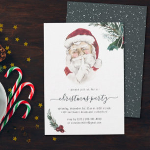 Invitación del partido de los Navidades de Vintage
