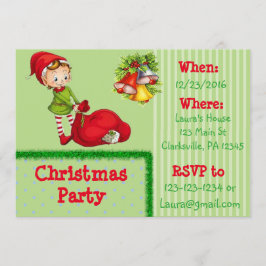 Invitación del Partido de los Navidades del Elf Ro