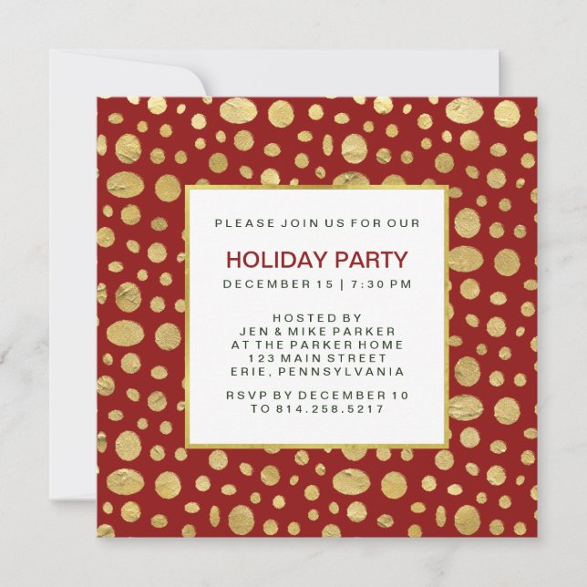 Invitación del Partido de los Navidades del Oro al (Anverso)