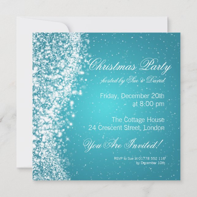 Invitación del partido de los Navidades Elegante E (Anverso)