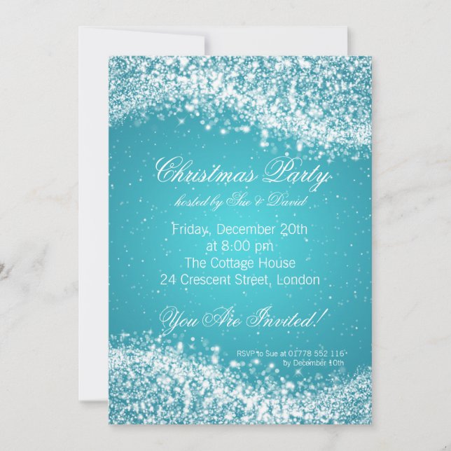Invitación del partido de los Navidades Elegante E (Anverso)