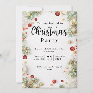 Invitación del Partido de los Navidades Florales B