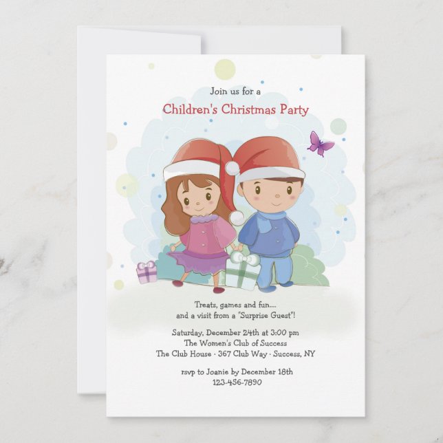 Invitación del partido de los Navidades infantiles (Anverso)