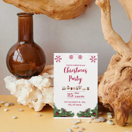 Invitación del Partido de los navidades Minimalist