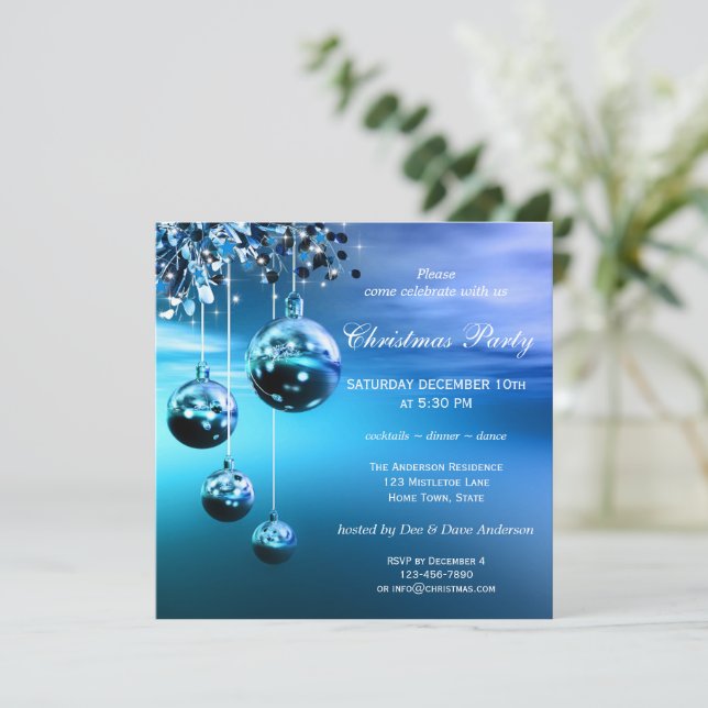 Invitación del partido de los Navidades modernos a (Anverso de pie)