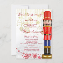 Invitación del partido de los Navidades Nutcracker