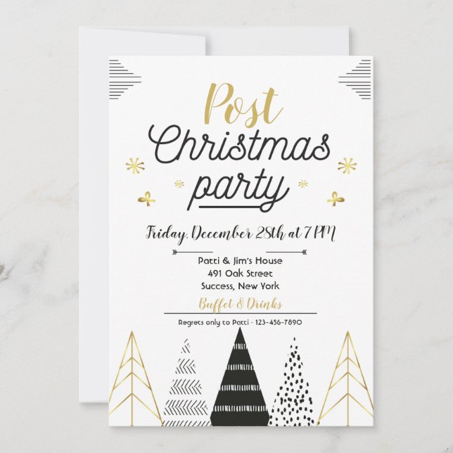 Invitación del partido de los Navidades postales (Anverso)