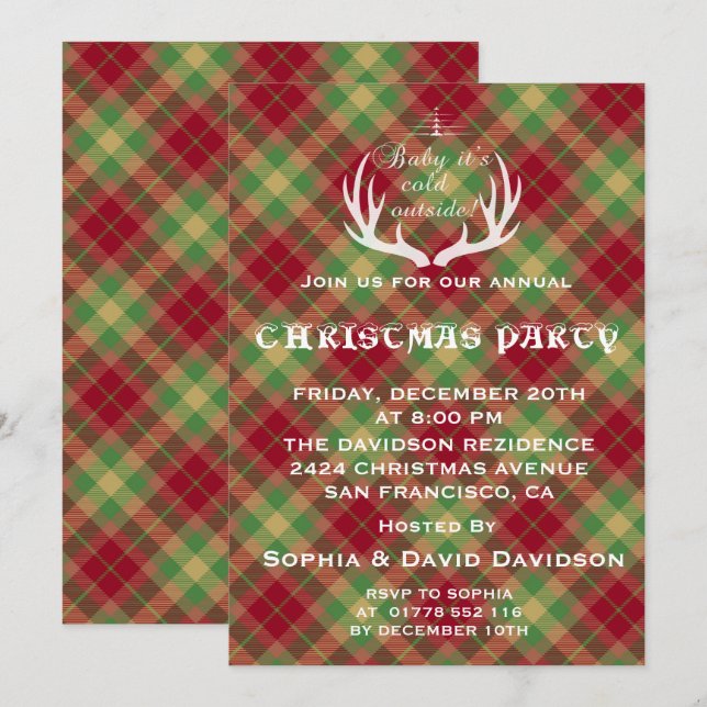 Invitación del partido de los Navidades Red Green  (Anverso / Reverso)
