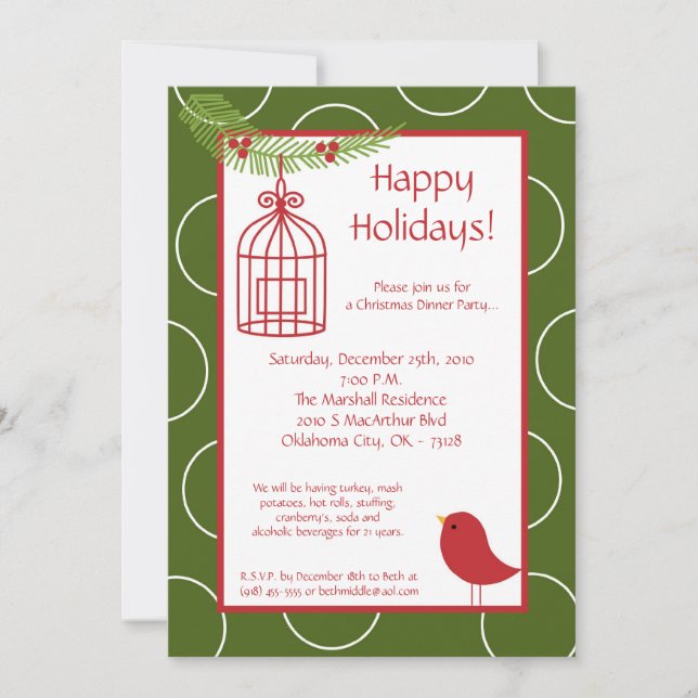 Invitación del partido de los Navidades Robin Holl (Anverso)