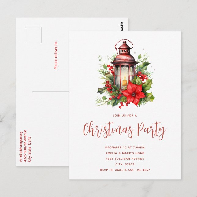 Invitación del partido de los Navidades rojos Lant (Anverso / Reverso)