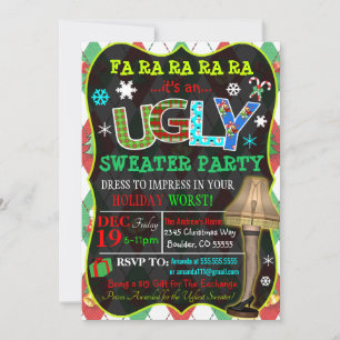 Invitación del partido de los Navidades suéteres f