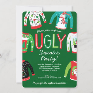 Invitación del partido de los Navidades suéteres f