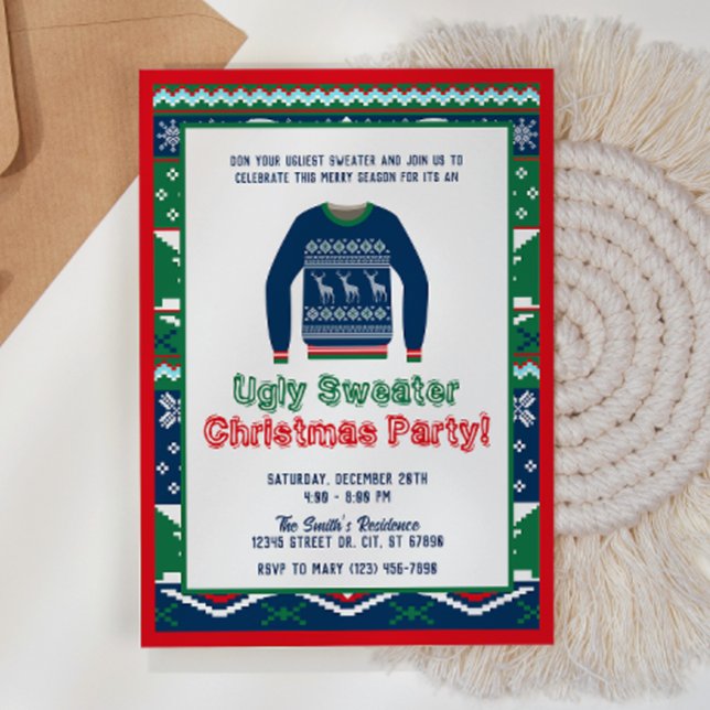 Invitación del partido de los Navidades suéteres f (Subido por el creador)