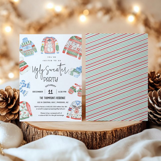 Invitación del partido de los Navidades suéteres f (Subido por el creador)