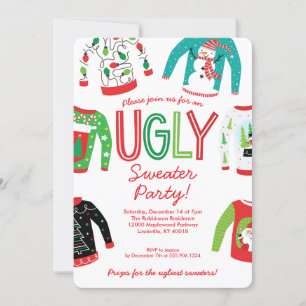 Invitación del partido de los Navidades suéteres f