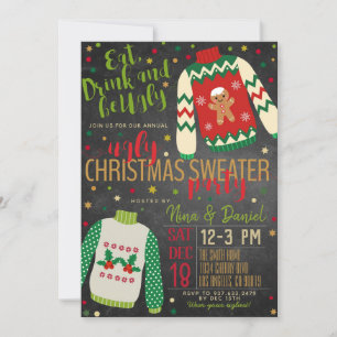Invitación del partido de los Navidades suéteres f